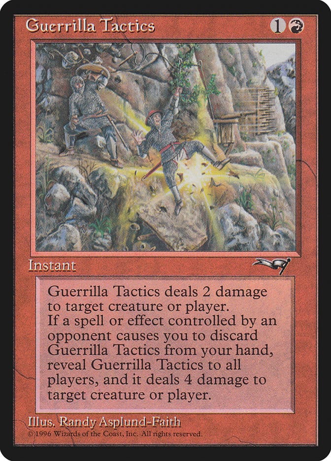 Guerrilla Tactics (Falling) [Alliances] Magic: The Gathering