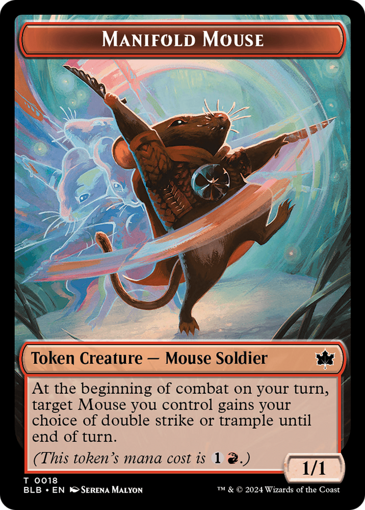 Manifold Mouse Token [Bloomburrow Tokens] Magic: The Gathering
