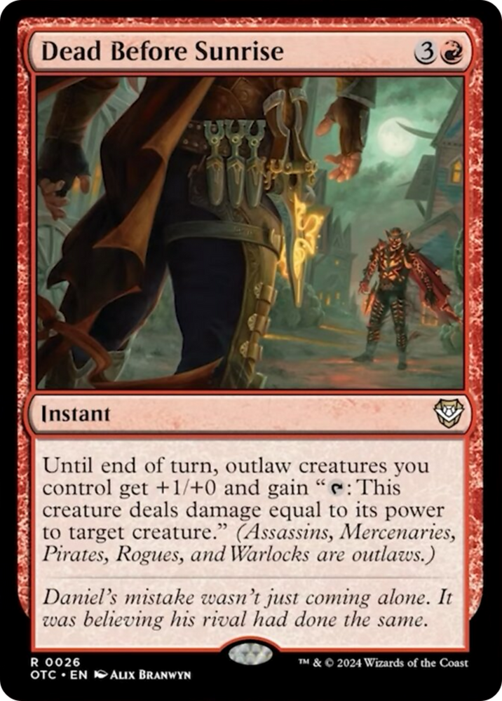 Dead Before Sunrise [Outlaws of Thunder Junction Commander] Magic: The Gathering