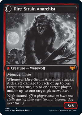 Volatile Arsonist // Dire-Strain Anarchist [Innistrad: Double Feature] Magic: The Gathering