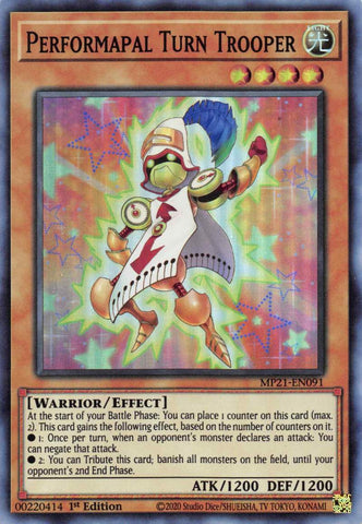 Performapal Turn Trooper [MP21-EN091] Super Rare - Yugioh Cards For Your TCG Needs!