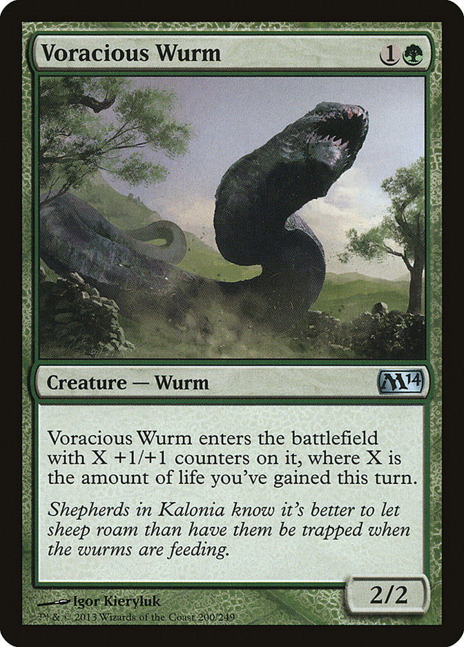Voracious Wurm [Magic 2014] Magic: The Gathering