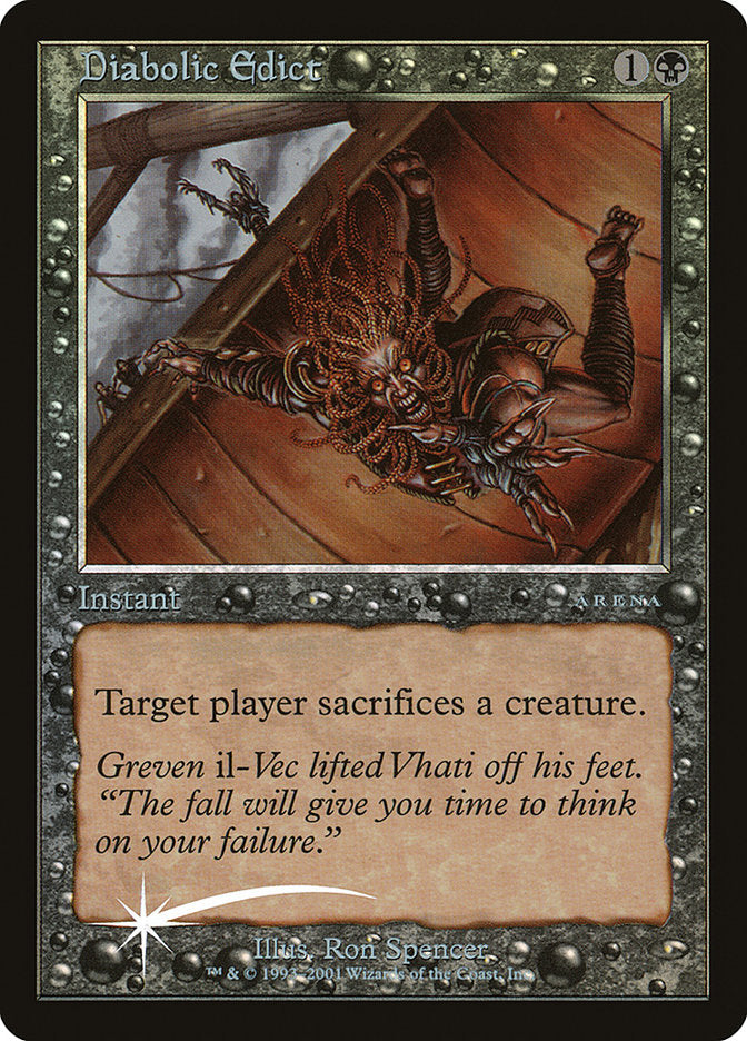 Diabolic Edict [Arena League 2001] Magic: The Gathering