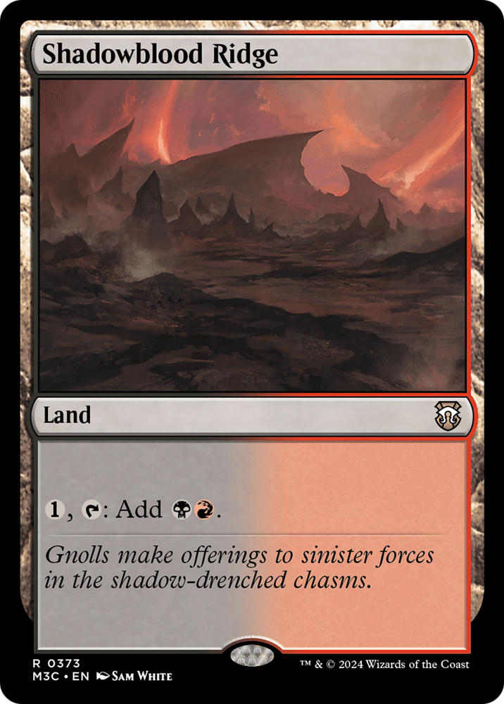 Shadowblood Ridge (Ripple Foil) [Modern Horizons 3 Commander] Magic: The Gathering