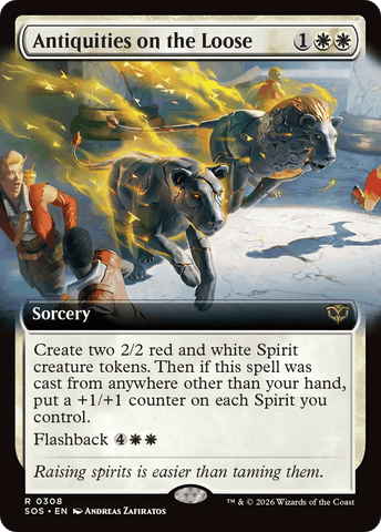Antiquities on the Loose (Extended Art) [Secrets of Strixhaven]