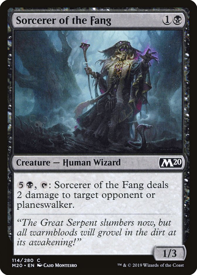 Sorcerer of the Fang [Core Set 2020] Magic: The Gathering