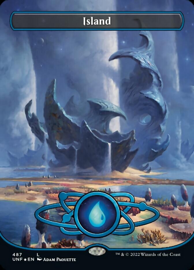 Island (487) (Planetary Space-ic Land) (Galaxy Foil) [Unfinity] Magic: The Gathering