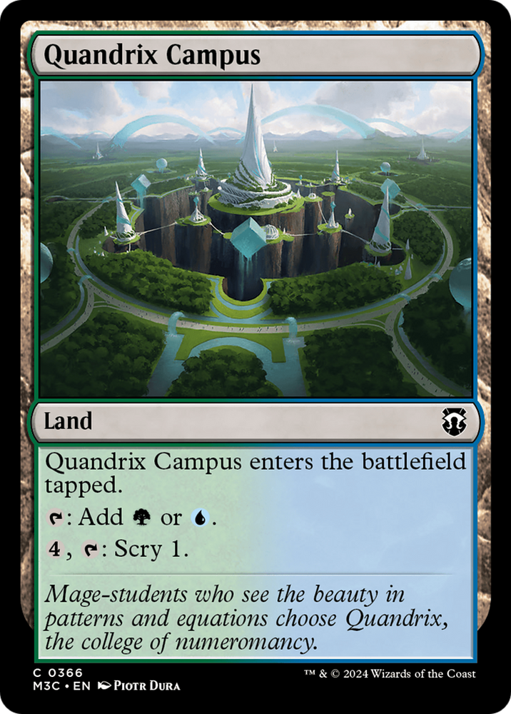 Quandrix Campus (Ripple Foil) [Modern Horizons 3 Commander] Magic: The Gathering