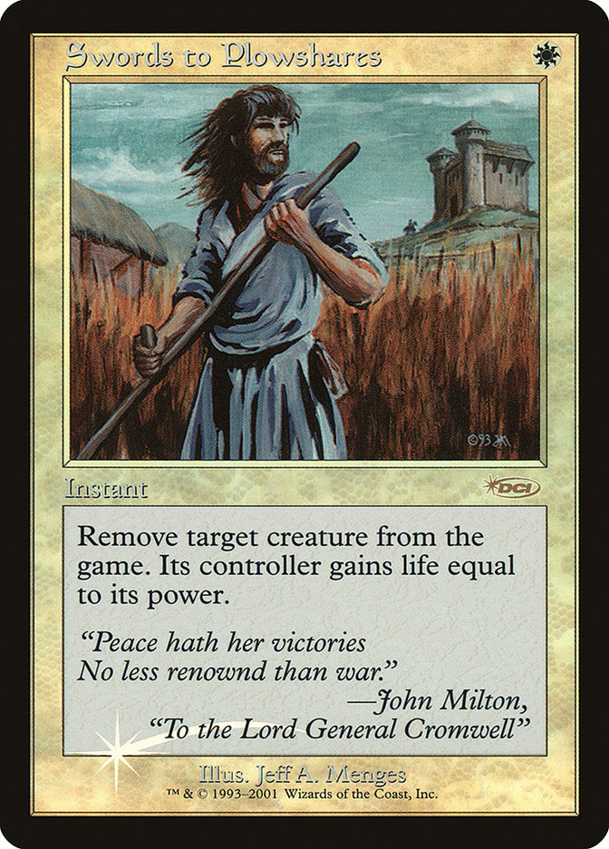 Swords to Plowshares [Friday Night Magic 2001] Magic: The Gathering