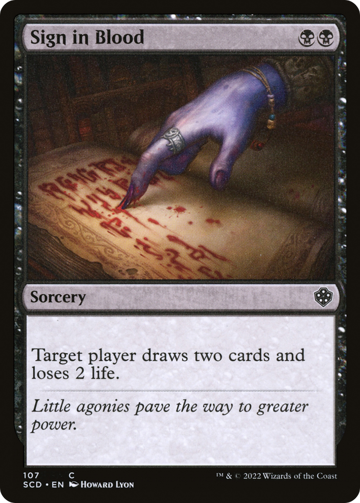 Sign in Blood [Starter Commander Decks] Magic: The Gathering