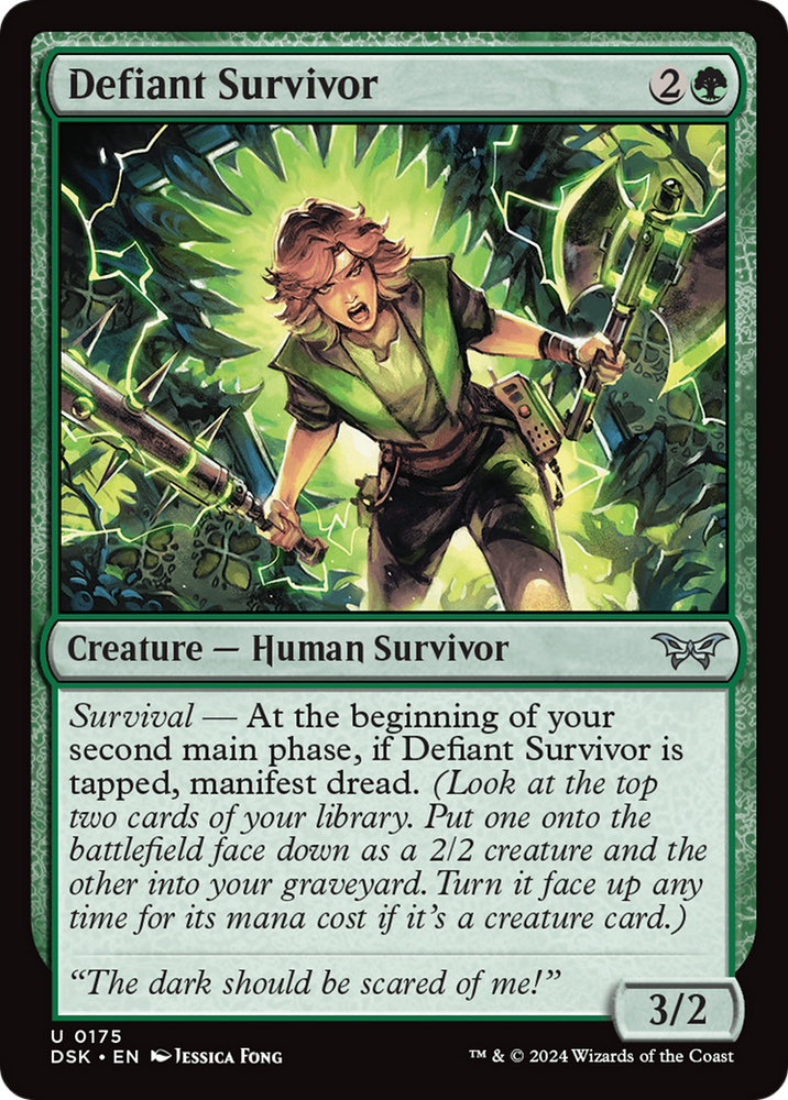 Defiant Survivor [Duskmourn: House of Horror] Magic: The Gathering