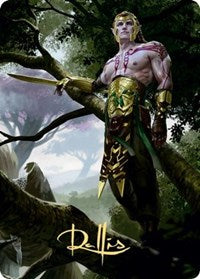 Tyvar Kell Art Card (Gold-Stamped Signature) [Kaldheim Art Series] Magic: The Gathering