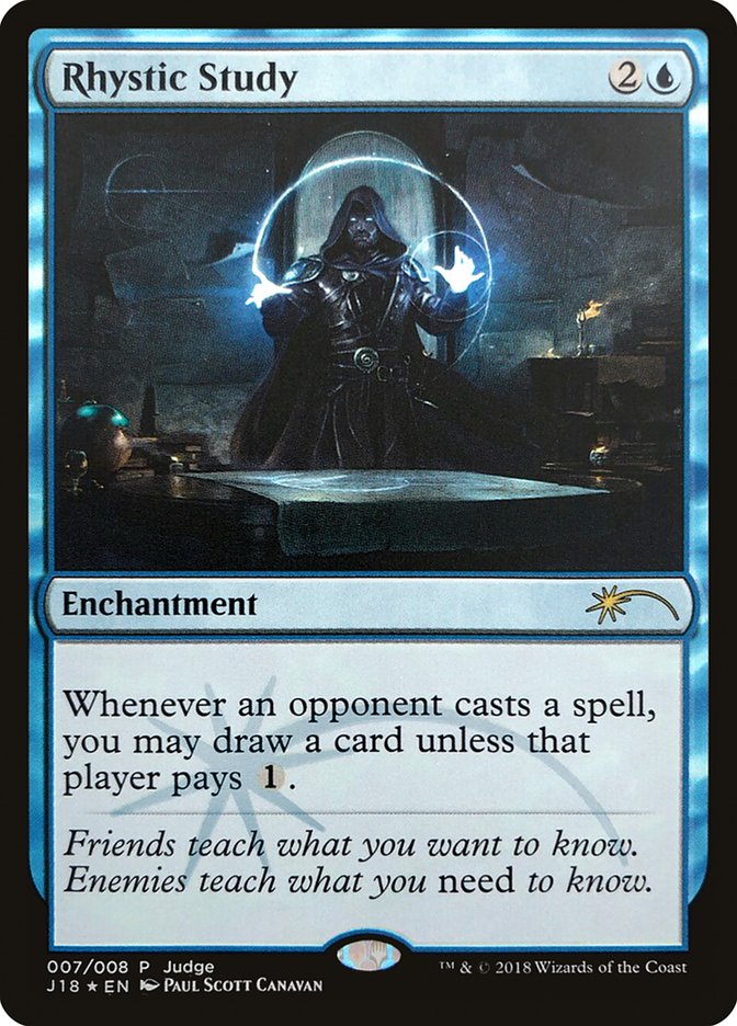 Rhystic Study [Judge Gift Cards 2018] Magic: The Gathering