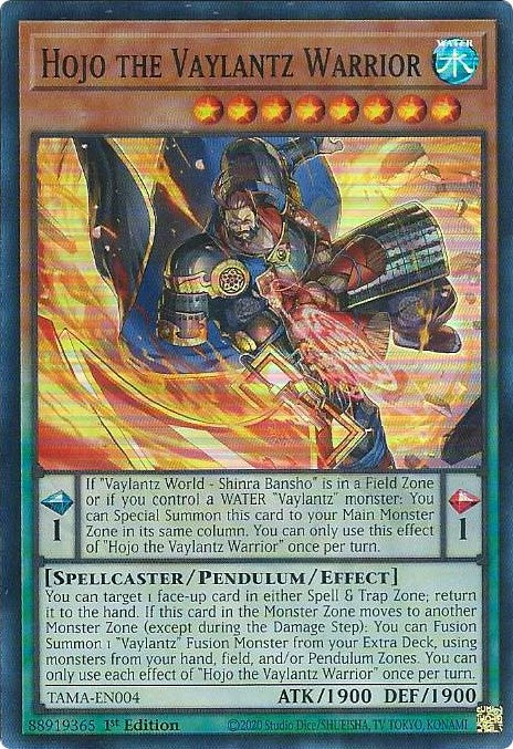 Hojo the Vaylantz Warrior [TAMA-EN004] Super Rare - Yugioh Cards For Your TCG Needs!