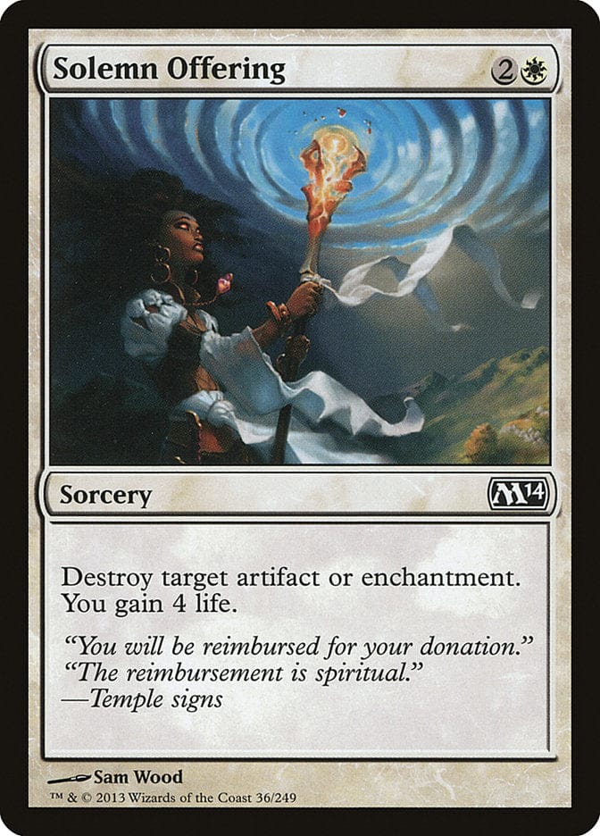 Solemn Offering [Magic 2014] Magic: The Gathering