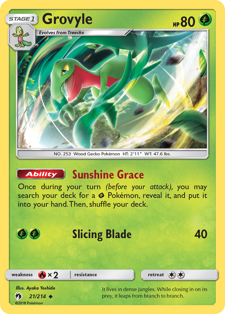 Grovyle (21/214) [Sun & Moon: Lost Thunder] Pokémon