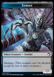 Spirit // Zombie (015) Double-Sided Token [Innistrad: Midnight Hunt Tokens] Magic: The Gathering
