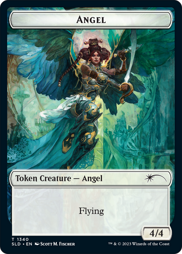 Angel (SLD) // Soldier (GRN) Double-Sided Token [Secret Lair: Angels Tokens] Magic: The Gathering