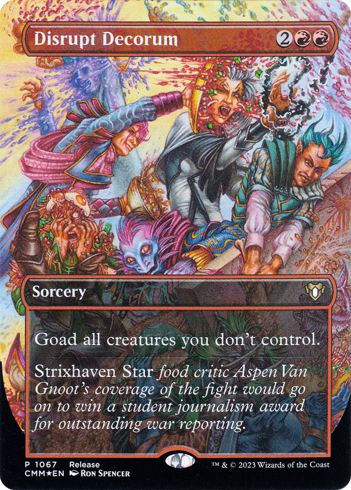 Disrupt Decorum (Borderless Alternate Art) [Commander Masters] Magic: The Gathering