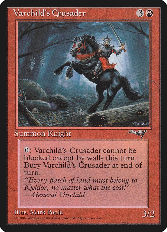 Varchild's Crusader (Black Horse) [Alliances] Magic: The Gathering