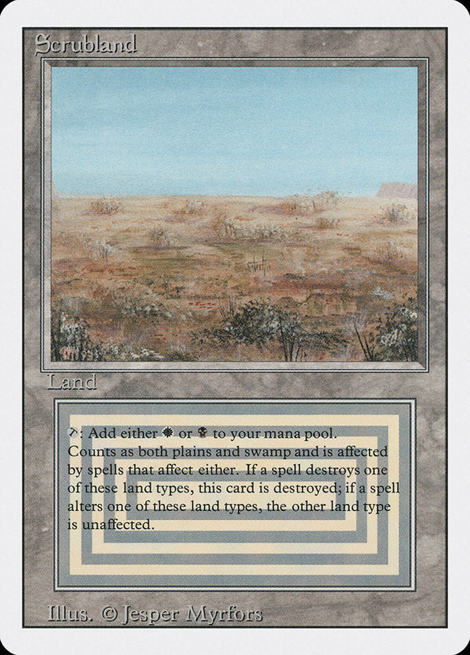 Scrubland [Revised Edition] Magic: The Gathering