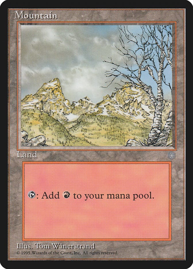 Mountain (Signature on Left) [Ice Age] Magic: The Gathering