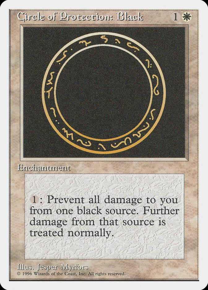 Circle of Protection: Black [Introductory Two-Player Set] Magic: The Gathering