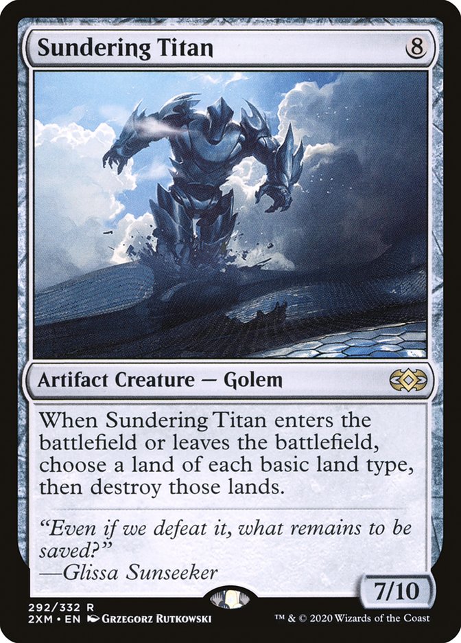 Sundering Titan [Double Masters] Magic: The Gathering
