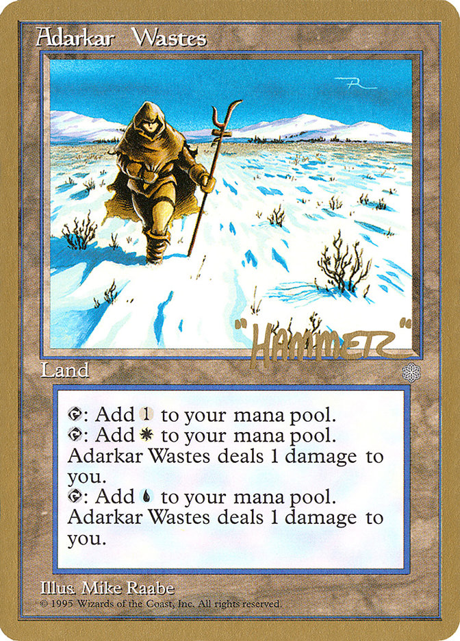Adarkar Wastes (Shawn "Hammer" Regnier) [Pro Tour Collector Set] Magic: The Gathering