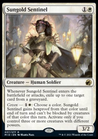 Sungold Sentinel (Promo Pack) [Innistrad: Midnight Hunt Promos] Magic: The Gathering