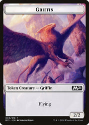 Dog // Griffin Double-Sided Token [Core Set 2021 Tokens] Magic: The Gathering