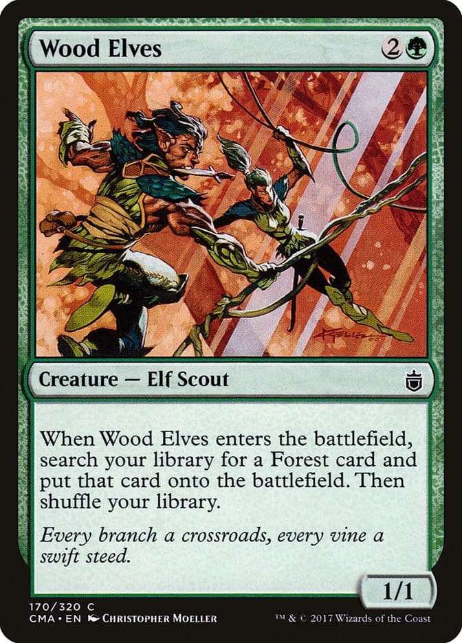 Wood Elves [Commander Anthology] Magic: The Gathering