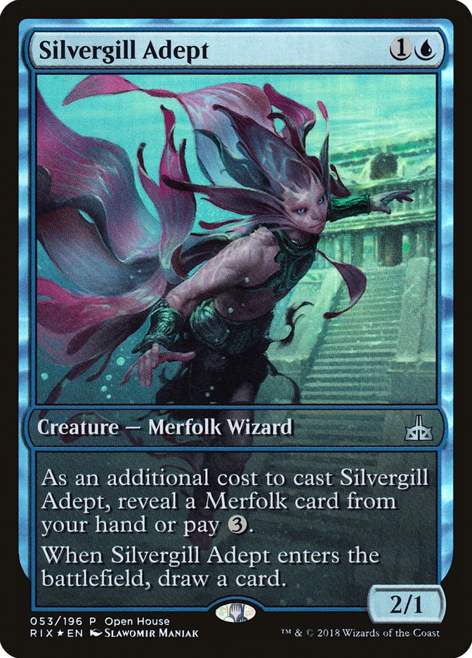 Silvergill Adept (Open House) (Extended Art) [Rivals of Ixalan Promos] Magic: The Gathering