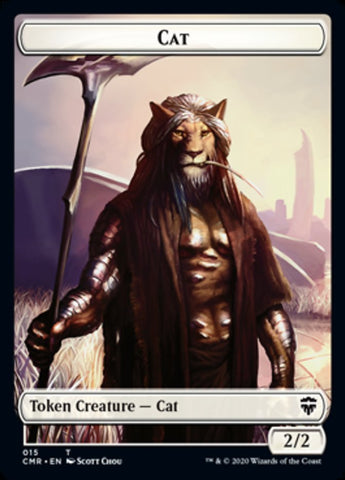 Cat // Soldier Double-Sided Token [Commander Legends Tokens] Magic: The Gathering