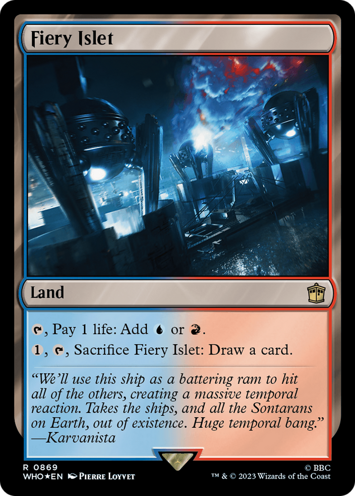 Fiery Islet (Surge Foil) [Doctor Who] Magic: The Gathering