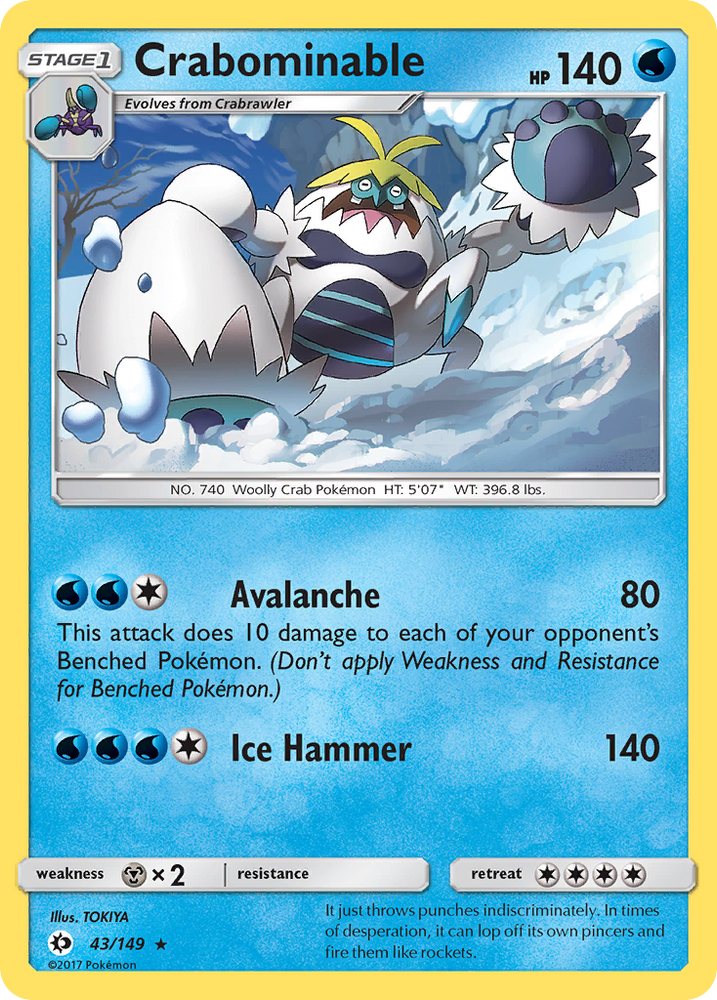 Crabominable (43/149) [Sun & Moon: Base Set] Pokémon