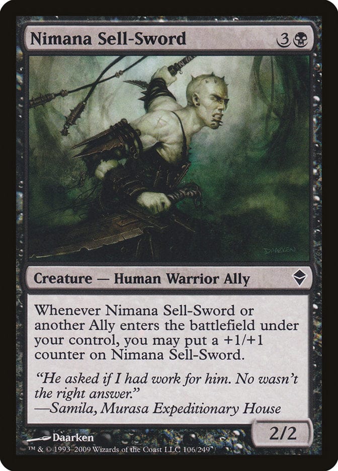 Nimana Sell-Sword [Zendikar] Magic: The Gathering