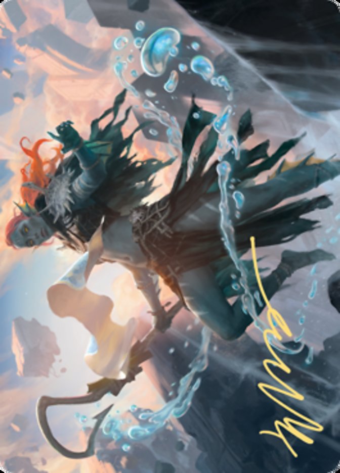Expedition Diviner Art Card (Gold-Stamped Signature) [Zendikar Rising Art Series] Magic: The Gathering