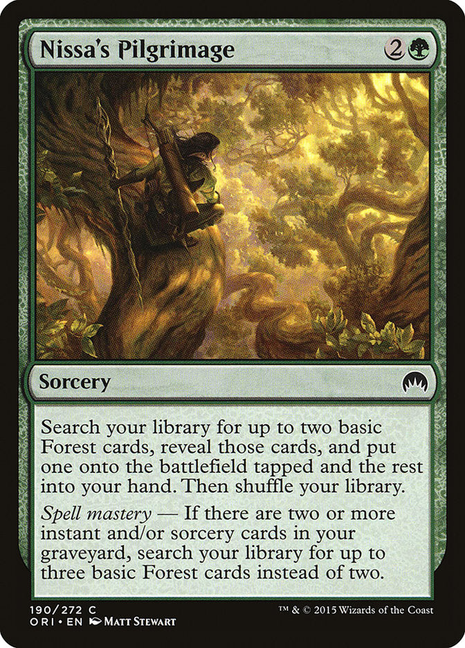 Nissa's Pilgrimage [Magic Origins] Magic: The Gathering
