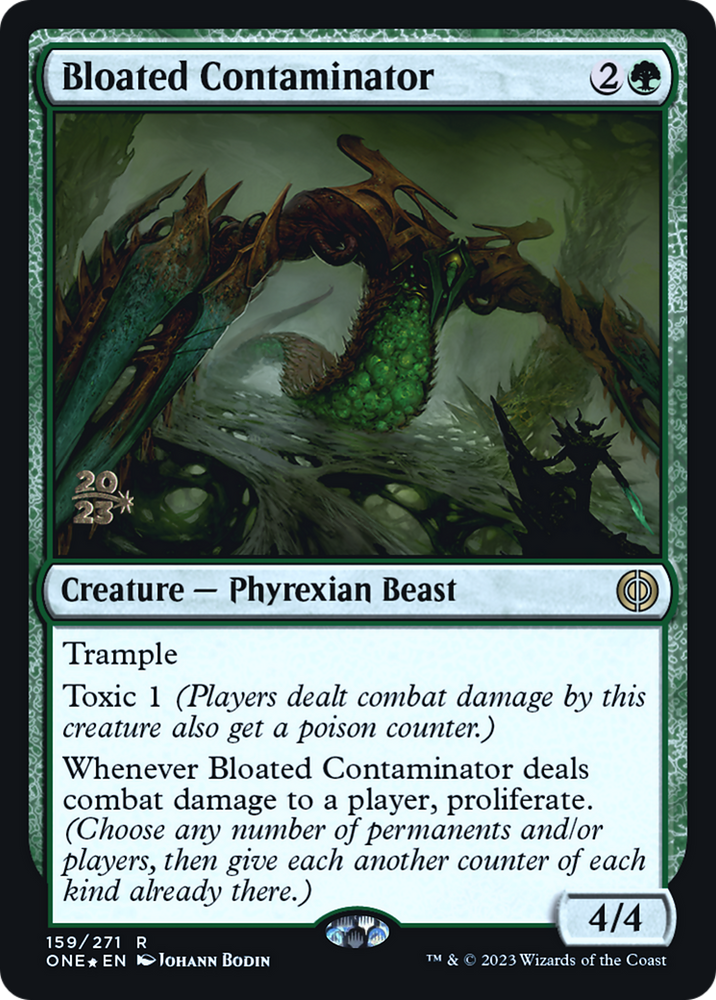 Bloated Contaminator [Phyrexia: All Will Be One Prerelease Promos] Magic: The Gathering