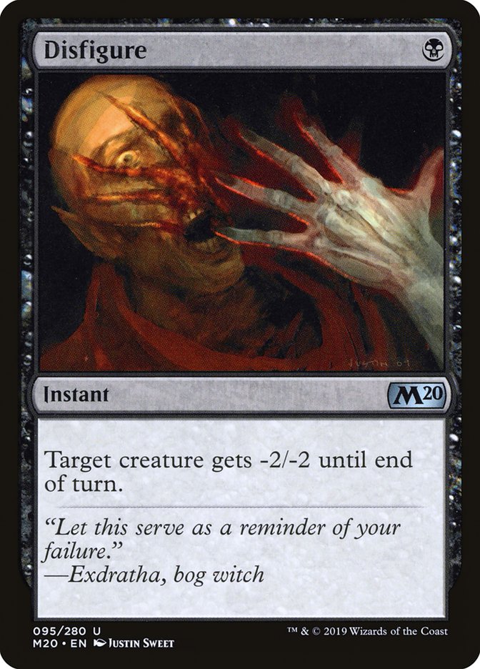 Disfigure [Core Set 2020] Magic: The Gathering