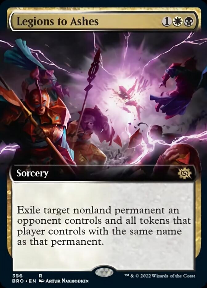 Legions to Ashes (Extended Art) [The Brothers' War] Magic: The Gathering