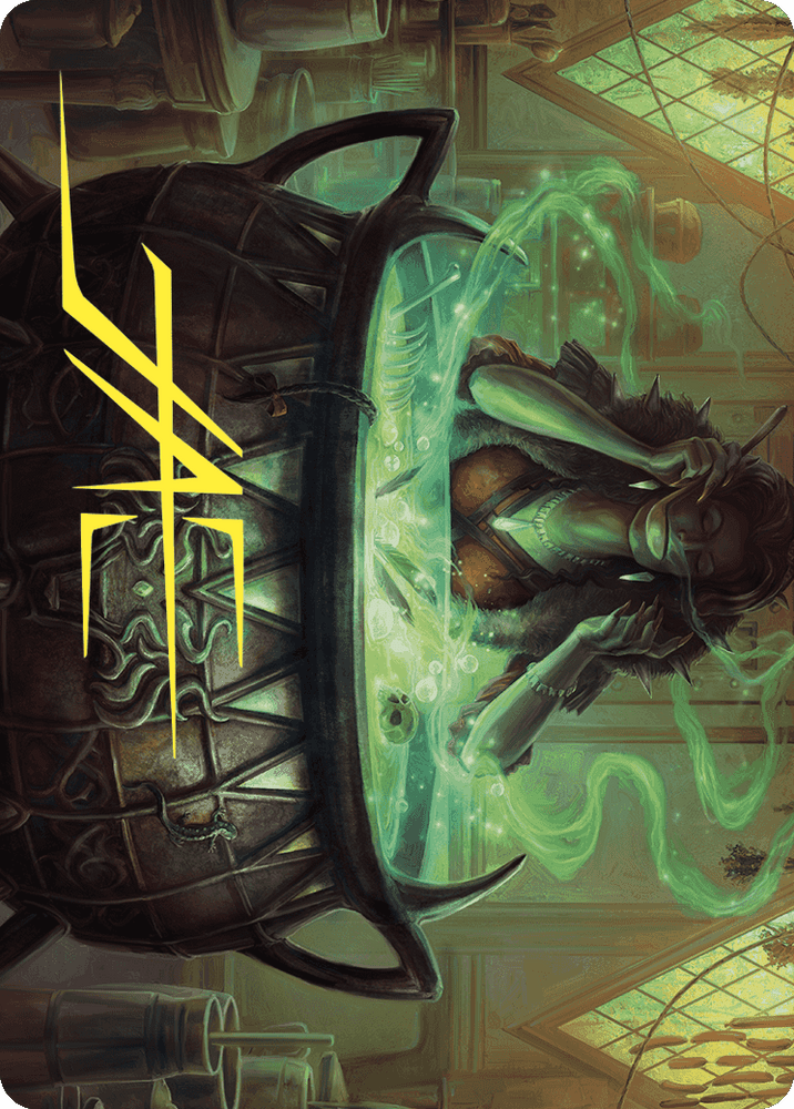 Agatha's Soul Cauldron Art Card (Gold-Stamped Signature) [Wilds of Eldraine Art Series] Magic: The Gathering