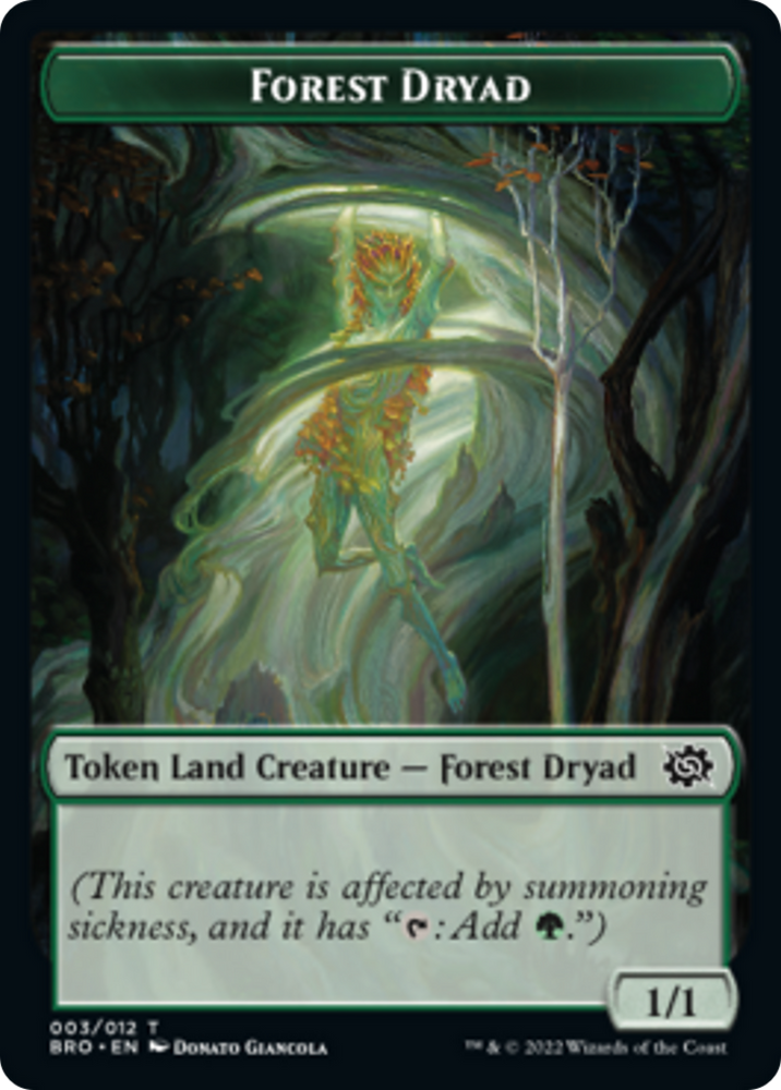 Forest Dryad Token [The Brothers' War Tokens] Magic: The Gathering