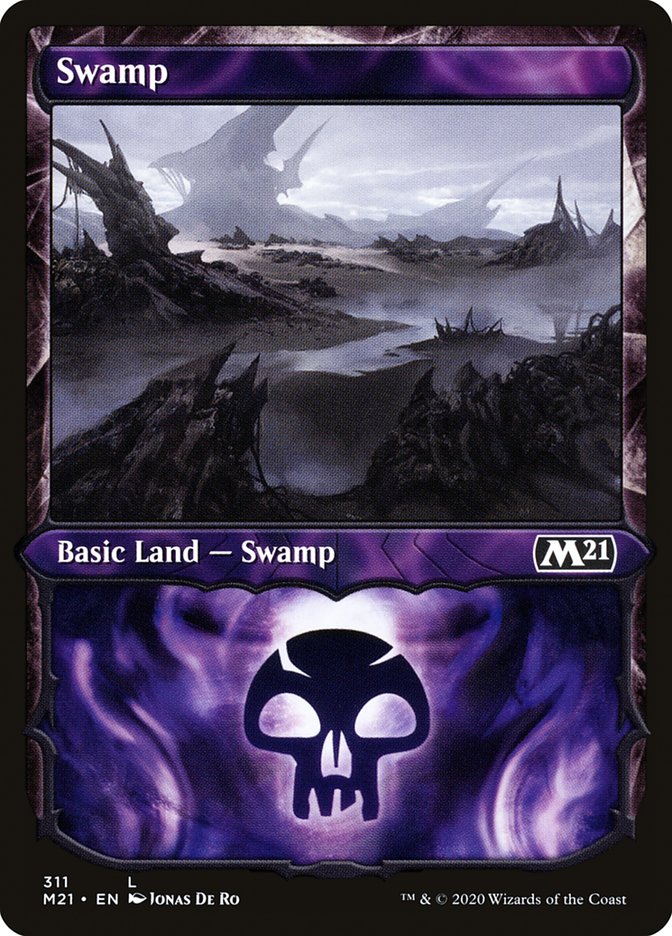 Swamp (311) (Showcase) [Core Set 2021] Magic: The Gathering