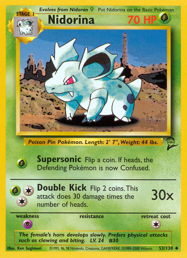 Nidorina (53/130) [Base Set 2] Pokémon