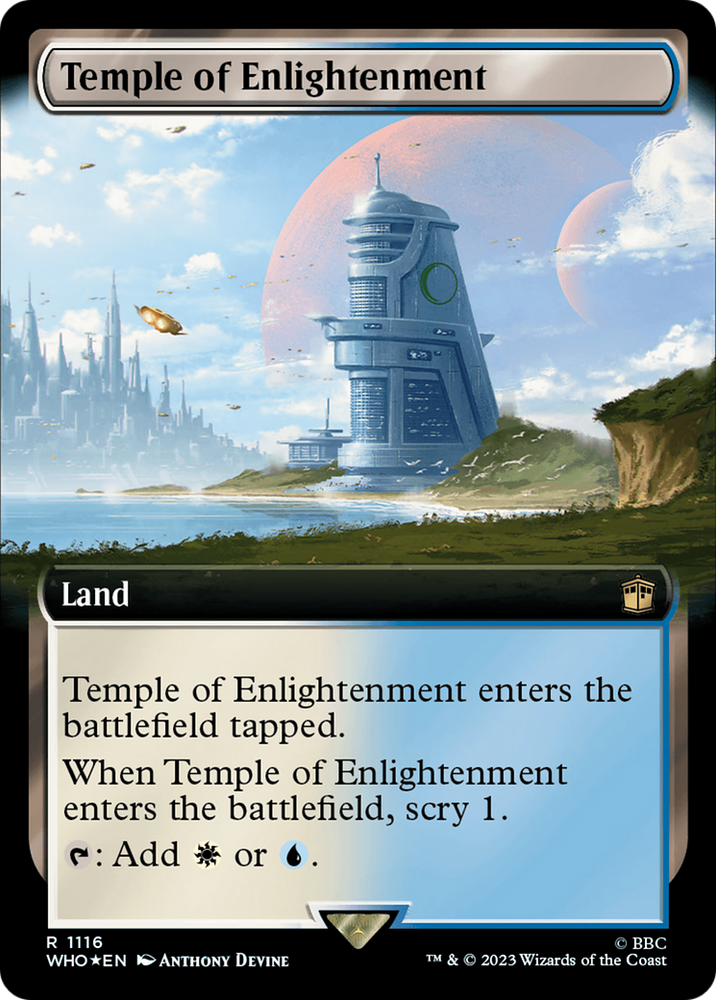 Temple of Enlightenment (Extended Art) (Surge Foil) [Doctor Who] Magic: The Gathering