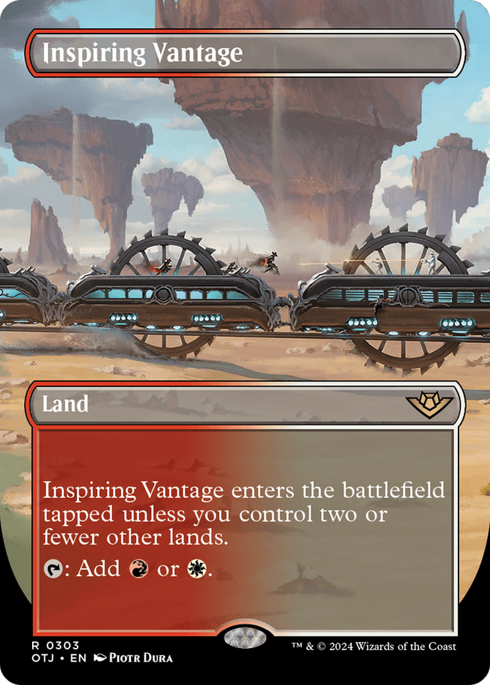 Inspiring Vantage (Borderless) [Outlaws of Thunder Junction] Magic: The Gathering
