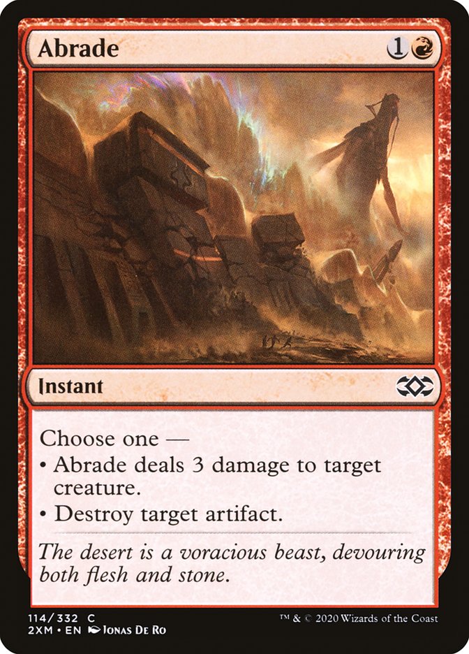 Abrade [Double Masters] Magic: The Gathering