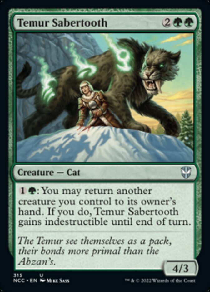 Temur Sabertooth [Streets of New Capenna Commander] Magic: The Gathering